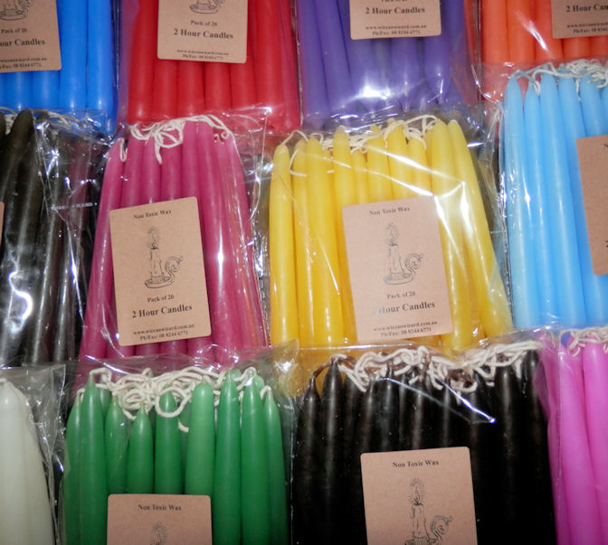 Rainbow Taper Candles